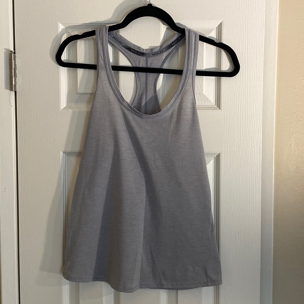 Grey Under Armour running tank